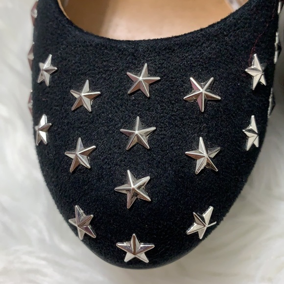 Catwalk high heel shoes with silver metal stars - Picture 3 of 7